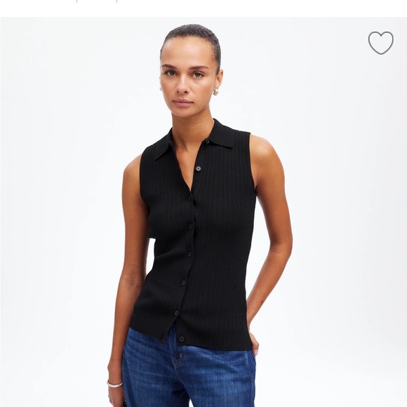 NWT Madewell The Signature Knit Button-Front Vest - Picture 2 of 8